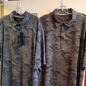 Walter Hagan Men's Camouflage Polo Shirt - Gray and Blue